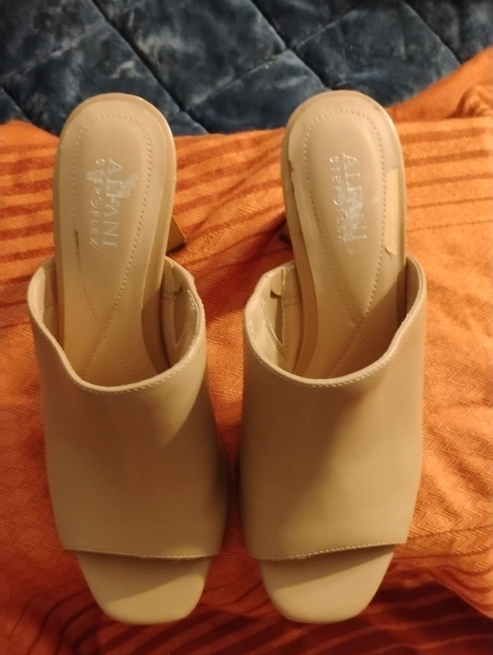 Alfani Neutral Beige Open-Toe Slide Mules